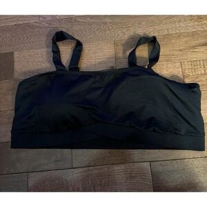 Torrid Curves Black Straight Neck Bralette Bra Size 3 14600806